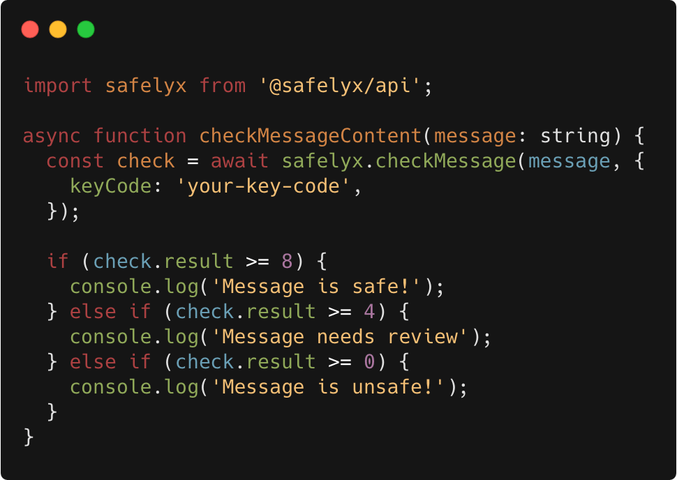 Sample TypeScript code